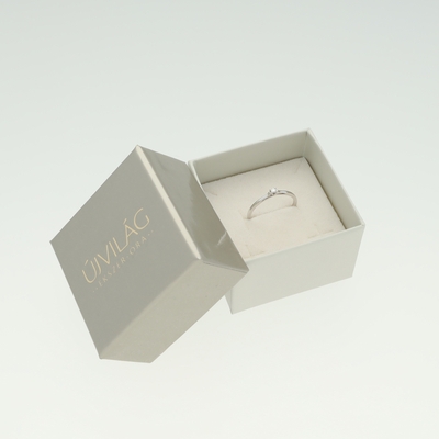 Fehér arany gyűrű 57-es méret (B34761)